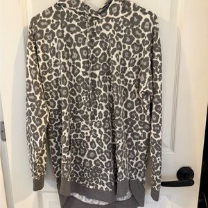 Maurices Charcoal Animal Print Hoodie